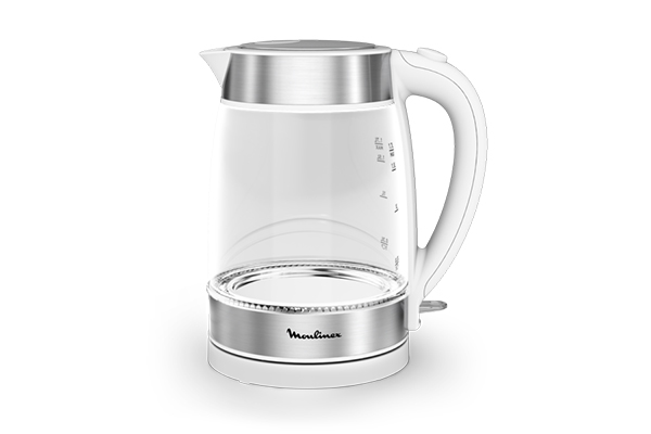 Moulinex Kettle Glass 1.7L White And Silver